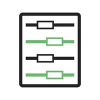 Track Changes Line Green and Black Icon vector