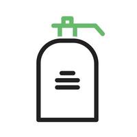 Handwash Line Green and Black Icon vector