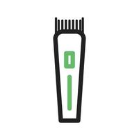 trimmer ii línea icono verde y negro vector