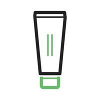 Cream in tube Line Green and Black Icon vector