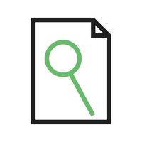 Find in Page Line Green and Black Icon vector