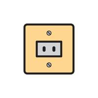 Socket Outlet Plug In Icon EPS 10 vector