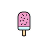 helado, icono de cono de hielo eps 10 vector