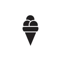 helado, icono de cono de hielo eps 10 vector