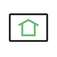 Homepage Line Green and Black Icon vector