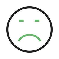 Loser Line Green and Black Icon vector