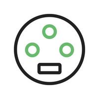 Settings Input SVideo Line Green and Black Icon vector