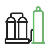 Refinery Line Green and Black Icon vector