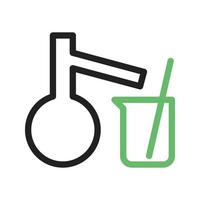 Mixing Chemicals I Line Green and Black Icon vector