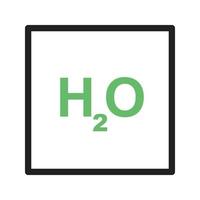 icono verde y negro de la línea h2o vector