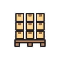 Boxes on a Pallet Icon EPS 10 vector
