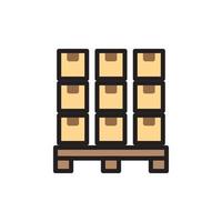 Boxes on a Pallet Icon EPS 10 vector