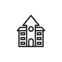 School Building Icon EPS 10 vector