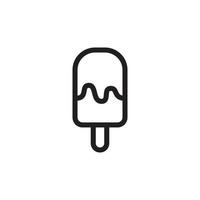 helado, icono de cono de hielo eps 10 vector