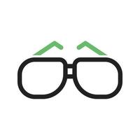 Glasses Line Green and Black Icon vector