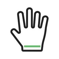 Hand Line Green and Black Icon vector