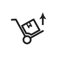 Handcart Sell and Buy Icon EPS 10 vector