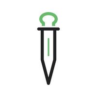 Dropper Line Green and Black Icon vector