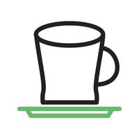 Espresso Line Green and Black Icon vector