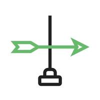 Directions Line Green and Black Icon vector