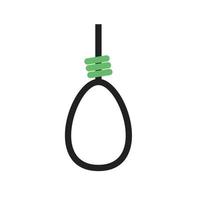 Noose Line Green and Black Icon vector