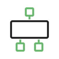 Networking Switch Line Green and Black Icon vector