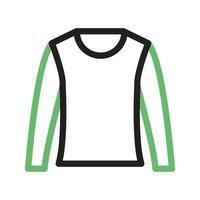 Sweater Line Green and Black Icon vector