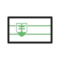 Slovakia Line Green and Black Icon vector