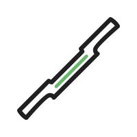 línea de afeitado icono verde y negro vector