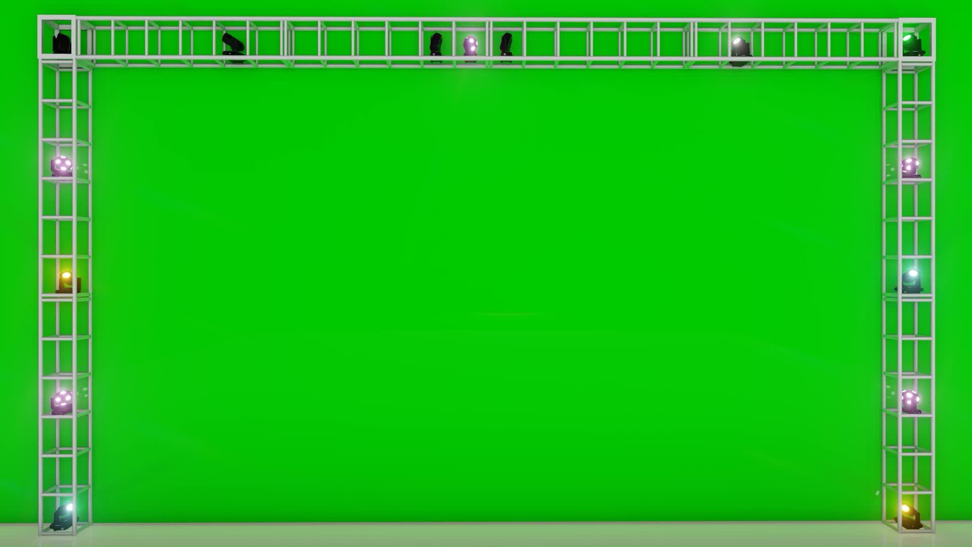 Green Screen Stage Lights Stock Video Footage for Free Download