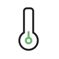Low Temperature Line Green and Black Icon vector