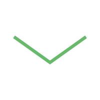 Arrow Down Line Green and Black Icon vector