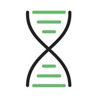 DNA Structure Line Green and Black Icon vector