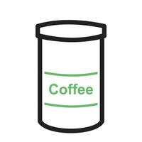 Coffee bottle Line Green and Black Icon vector