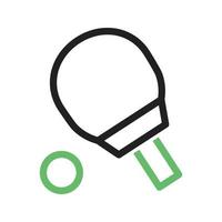 línea de tenis de mesa icono verde y negro vector