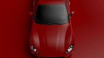 auto red. 3d illustration of fragments of vehicles on a red uniform background. photo