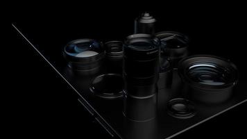 variety of lenses on your phone. an allegorical illustration of the variety and popularity of mobile photography technology photo