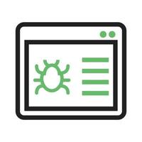 Web Crawler Line Green and Black Icon vector