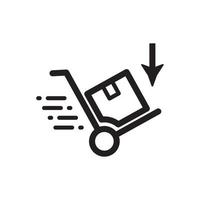 Handcart Sell and Buy Icon EPS 10 vector