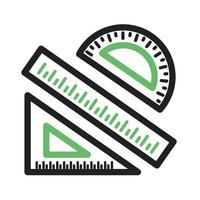 Geometry Set Line Green and Black Icon vector