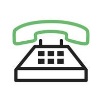 Telephone Line Green and Black Icon vector