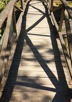 puente de madera, primer plano foto
