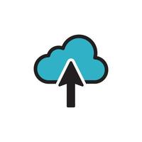 Cloud Upload Download Icon EPS 10 vector