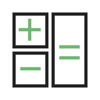 Calculation Line Green and Black Icon vector