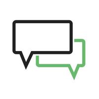 Question Answer Line Green and Black Icon vector