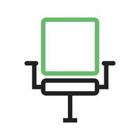 Event Seat Line Green and Black Icon vector