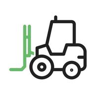 Loader Line Green and Black Icon vector