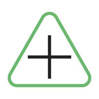 Crossing Line Green and Black Icon vector