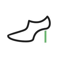 Heels Line Green and Black Icon vector