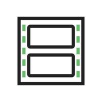 línea de video icono verde y negro vector